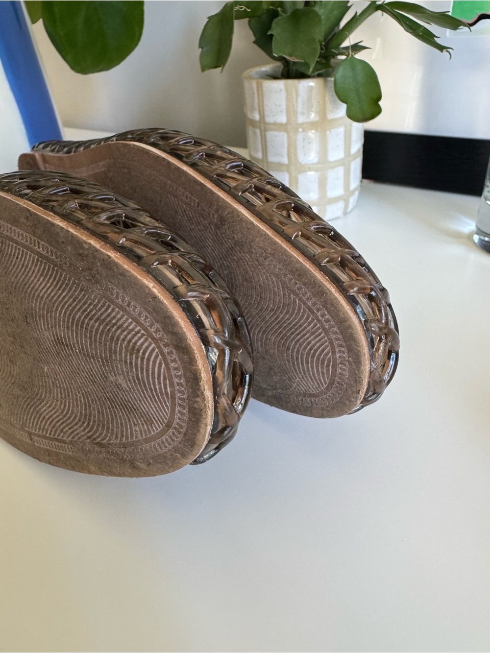 GAP Dark Brown Lattice Jelly Slip-On Flats - Picture 5 of 6